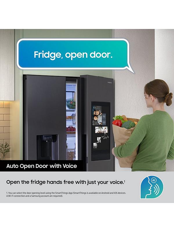 Samsung Series 8 On-device Bixby RS80F66KBFEU Wifi Connected Plumbed Total No Frost American Fridge Freezer - Black - B Rated - Image 5